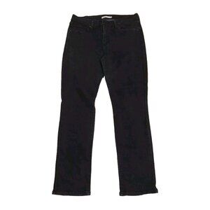 Levi Strauss & Co Jeans Womens 14 Short Black Mid Rise Skinny